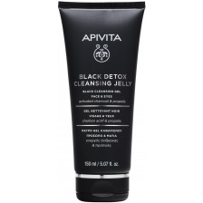 Apivita Face Cleansing Детоксикиращ гел с черен въглен и прополис, 150 ml -1