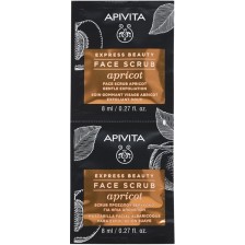 Apivita Express Beauty Ексфолиант за лице, кайсия, 2 x 8 ml