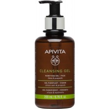 Apivita Face Cleansing Антисептичен почистващ гел за мазна кожа, 200 ml -1
