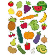 Комплект стикери APLI - Плодове и зеленчуци, 60 броя