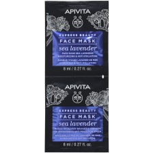Apivita Express Beauty Маска за лице, морска лавандула, 2 x 8 ml