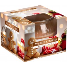 Ароматна свещ Bispol Aura - Winter Cookies, 80 g