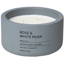 Ароматна свещ Blomus Fraga - XL, Rose & White Musk, FlintStone -1