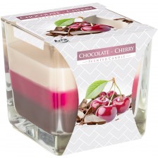 Ароматна свещ Bispol Aura - Chocolate-Cherry, 170 g -1