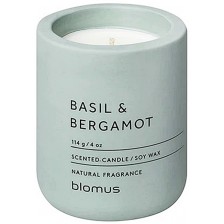 Ароматна свещ Blomus Fraga - S, Basil & Bergamot, Pine Gray -1