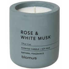 Ароматна свещ Blomus Fraga - S, Rose & White Musk, FlintStone -1