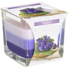 Ароматна свещ Bispol Aura - Violet, 170 g