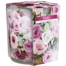 Ароматна свещ Bispol Aura - Roses, 100 g -1