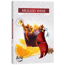 Ароматни чаени свещи Bispol Aura - Mulled wine, 6 бр/оп