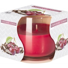 Ароматна свещ в чаша Bispol Aura - Chocolate-Cherry