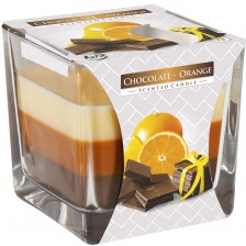 Ароматна свещ Bispol Aura - Chocolate-Orange, 170 g -1