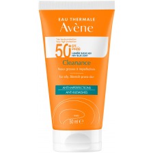 Avène Cleanance Слънцезащитен крем, SPF 50+, 50 ml