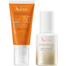 Avène DermAbsolu & Sun Комплект - Фyндаментален серум и Анти-ейдж слънцезащита, SPF50+, 30 + 50 ml -1