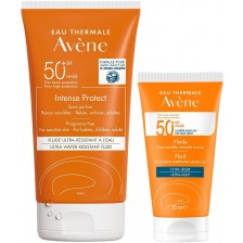 Avène Sun Комплект - Слънцезащитен флуид и Водоустойчив флуид Intense Protect, SPF50 +, 50 + 150 ml -1