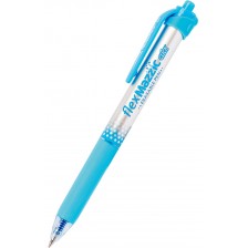 Автоматична химикалка с гума Flex Office - FO-GELE003, 0.5 mm, синя -1