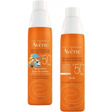Avène Sun Комплект - Спрей за възрастни и Cпрей за деца, SPF50+, 2 х 200 ml -1