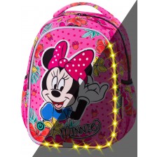 Ученическа светеща LED раница Cool Pack Joy S - Minnie Mouse Tropical