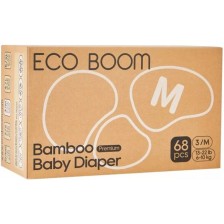Бамбукови еко пелени Eco Boom Premium - Размер 3, 6-10 kg, 68 броя