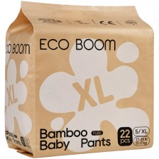 Бамбукови еко пелени гащи Eco Boom Premium - Размер 5, 12-17 kg, 22 броя -1