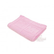 Детско плетено одеяло Baby Matex - Розово -1