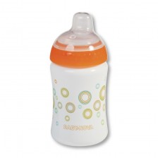 Тенировъчна чашка със стоп клапа Baby Nova - 285 ml, оранжева -1