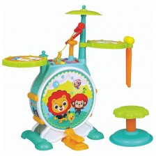  Барабани Hola Toys - На стойка със столче -1