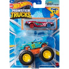 Бъги Hot Wheels Monster Trucks - Night Shifter, с количка, 1:64 -1