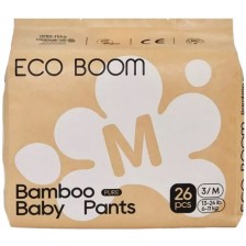 Бамбукови еко пелени гащи Eco Boom Premium - Размер 3, 6-11 kg, 26 броя