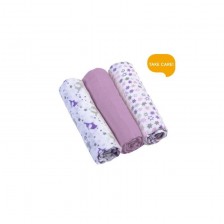 Комплект меки пелени Babyono - Виолетови -1