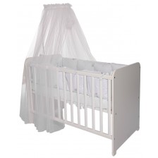 Балдахин за бебешко легло Lorelli - Color Pom Pom, 480 x 160 cm, бял -1