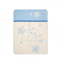 Бебешко одеяло Baby Matex - Teddy, 75 x 100 cm, синьо -1