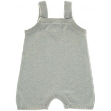 Бебешки гащеризон Lassig - Cozy Knit Wear, 74-80 cm, 7-12 месеца, сив