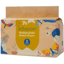 Бебешки бамбукови пелени Eco Boom - Pure, размер 2, 36 броя