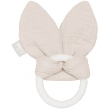Бебешка силиконова гризалка Jollein - Bunny Ears Nougat