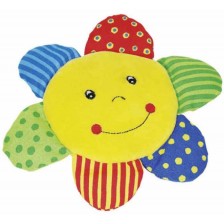 Бебешка играчка Goki - Меко слънце дрънкалка