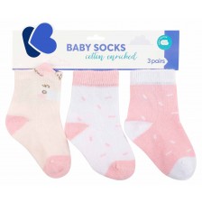 Бебешки чорапи с 3D уши KikkaBoo - Hippo Dreams, 2-3 години, 3 чифта -1