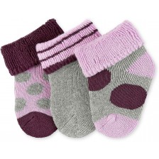 Бебешки хавлиени чорапи Sterntaler - 13/14 размер, 0-4 месеца, 3 чифта -1