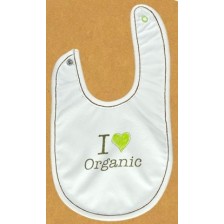 Бебешки лигавник с копче For Babies - I love organic