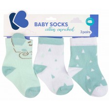 Бебешки чорапи с 3D уши Kikka Boo - Elephant Time, 2-3 години, 3 чифта
