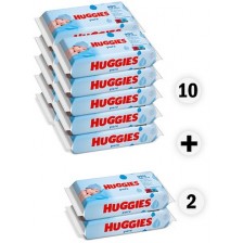 Бебешки мокри кърпички Huggies - Pure, 12  x 56 броя -1