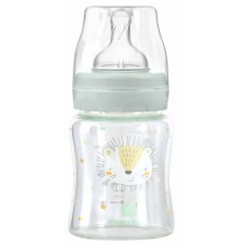Бебешко стъклено шише KikkaBoo Jungle King - 120 ml, мента -1