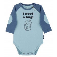 Бебешко боди с дълъг ръкав Sterntaler - С надпис "I need hug", 80 cm, 12-18 месеца