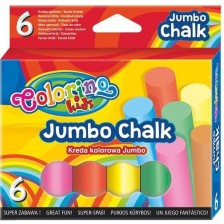 Безпрашни тебешири Colorino Kids -  Jumbo, 6 броя -1