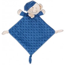 Бебешка играчка Interbaby - Doudou за гушкане, мече, синя -1
