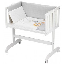 Бебешка мини кошара Interbaby - Животни, със спален комплект -1