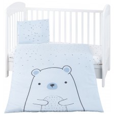 Бебешки спален комплект от 5 части KikkaBoo - Bear with me, Blue -1