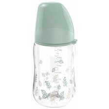 Бебешко шише NIP Green - Cherry, Flow M, 0 м+, 260 ml, зелено -1