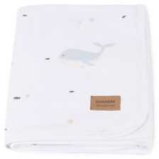 Бебешко одеяло Bonjourbebe - Pacific, 65 x 80 cm, бяло