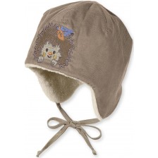 Бебешка зимна шапка Sterntaler - Ежко, 41 cm, 4-5 месеца, кафява -1