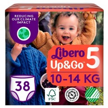 Бебешки пелени гащи Libero Up&Go – Jumbo 5 (10-14 kg), 38 броя